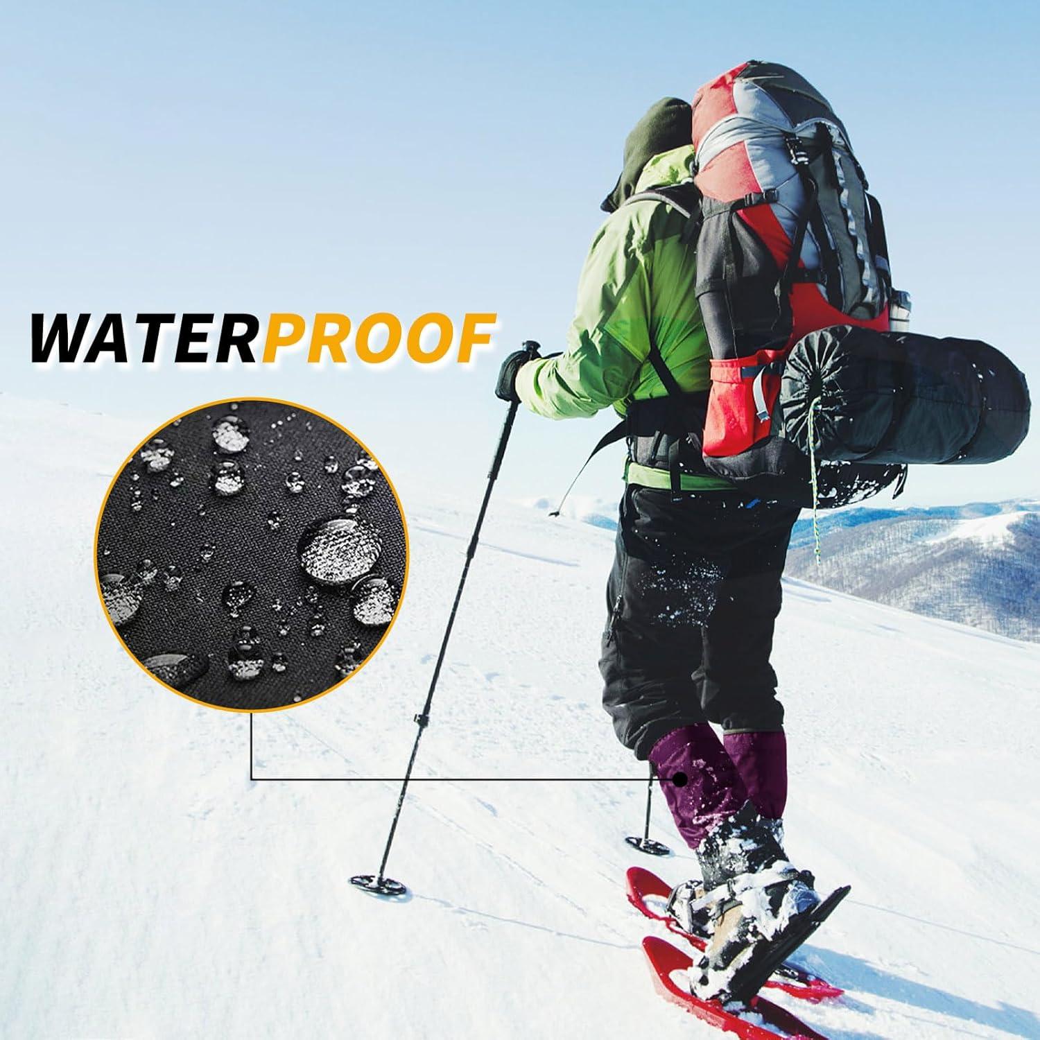 imageLeg Gaiters 100 Waterproof Adjustable Shoe Snow Boot Guard Gators for Hiking Shoe Cover Hunting Snowshoeing Climbing Walking for Women MenPurple