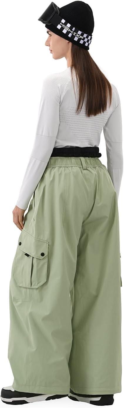 imageSnowboard Pants for Women Men Baggy Ski Pants Snow Loose Warm Insulated Winterproof WaterproofSage Color