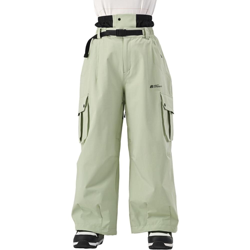 imageSnowboard Pants for Women Men Baggy Ski Pants Snow Loose Warm Insulated Winterproof WaterproofSage Color