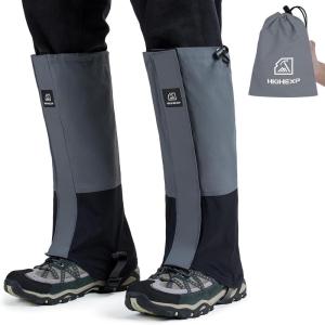 Leg Gaiters 100% Waterproof Adjustable Shoe Snow Boot Guard Gators for Hiking Shoe Cover Hunting Snowshoeing Climbing Walking for Women Men(Gray)