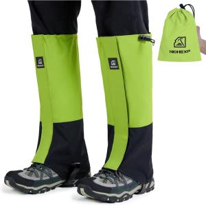 Leg Gaiters 100% Waterproof Adjustable Shoe Snow Boot Guard Gators for Hiking Shoe Cover Hunting Snowshoeing Climbing Walking for Women Men(Green)