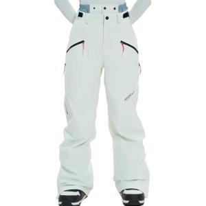 Ski Pants Snow Snowboard Pants Waterproof Insulated Baggy Windproof Hiking Winter Warm for Men Women(White)