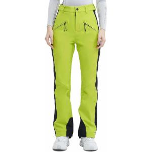 Ski Pants for Women Snow Fleece Lined Snowboard Soft Shell Slim Fit Fitted Waterproof Windproof Warm(Light Green)