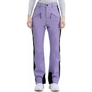 Ski Pants for Women Snow Fleece Lined Snowboard Soft Shell Slim Fit Fitted Waterproof Windproof Warm(Light Purple)