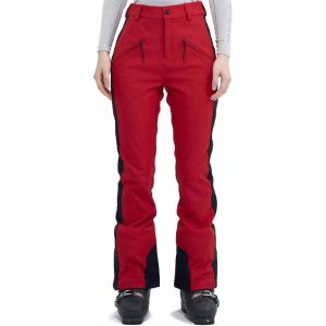 Ski Pants for Women Snow Fleece Lined Snowboard Soft Shell Slim Fit Fitted Waterproof Windproof Warm(Red)