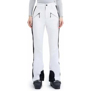 Ski Pants for Women Snow Fleece Lined Snowboard Soft Shell Slim Fit Fitted Waterproof Windproof Warm(White)
