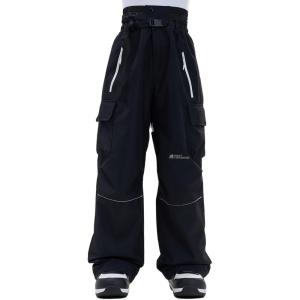 Snowboard Pants for Women Men Baggy Ski Pants Loose Warm Insulation Waterproof Windproof(Black)