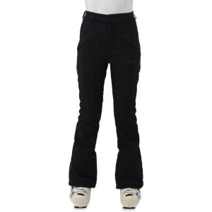Womens Ski Pants Slim Fit Snow Fleece Lined Snowboard Soft Shell Fitted Insulated Waterproof Windproof Warm(Black)