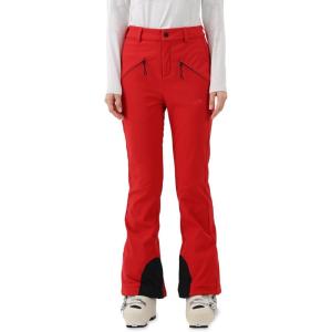 Womens Ski Pants Slim Fit Snow Fleece Lined Snowboard Soft Shell Fitted Insulated Waterproof Windproof Warm(Red)