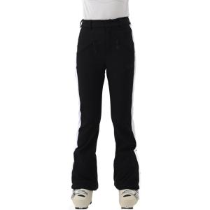 Womens Ski Pants Slim Fit Soft Shell Snow Fleece Lined Snowboard Fitted Insulated Waterproof Windproof Warm(Black)