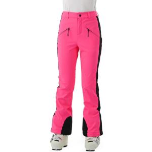 Womens Ski Pants Slim Fit Soft Shell Snow Fleece Lined Snowboard Fitted Insulated Waterproof Windproof Warm(Hot Pink)