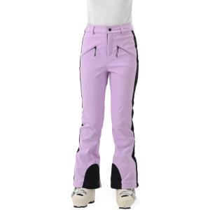 Womens Ski Pants Slim Fit Soft Shell Snow Fleece Lined Snowboard Fitted Insulated Waterproof Windproof Warm(Light Purple)
