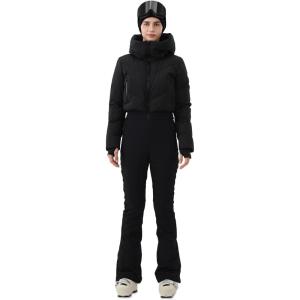 Womens Ski Suit One Piece Snowsuit Snow Slim Jumpsuits Snowboard Outfit Waterproof Insulated Winter Warm(Black)