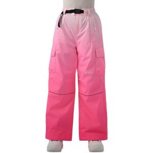 Snowboard Pants for Women Men Baggy Ski Pants Loose Warm Insulation Waterproof Windproof(Pink Gradient)