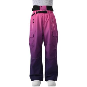 Snowboard Pants for Women Men Baggy Ski Pants Loose Warm Insulation Waterproof Windproof(Purple Gradient)